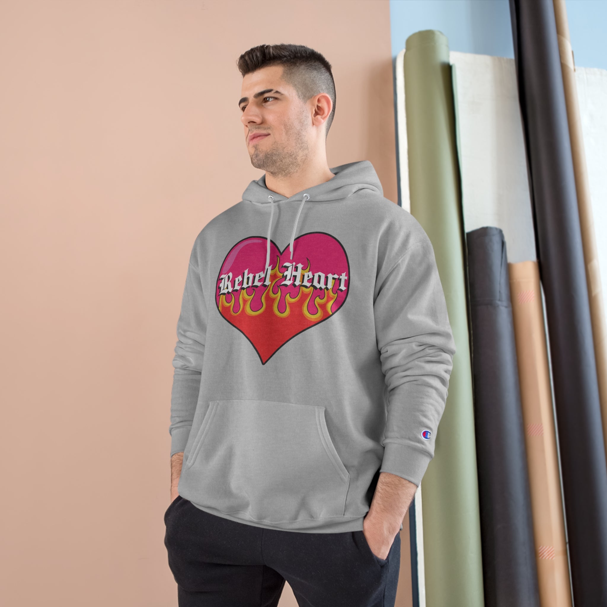 Retro Hipster Rebel Champion Hoodie